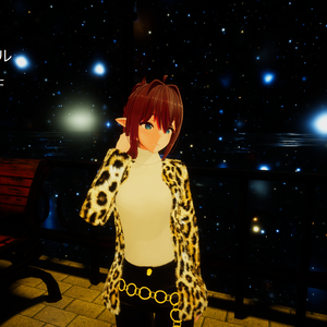 『レナ・カクテル-Lena Cocktail-』 専用【3D衣装モデル】leopard jacket & leather pants