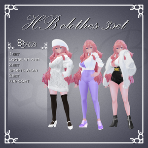 『リルモワ(v1.01対応）』【3D衣装モデル】clothes 3set
