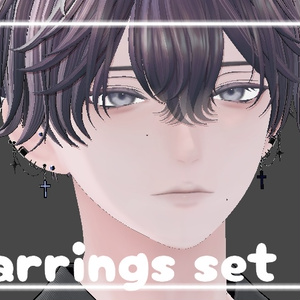 ✟Cross Riot✟　earrings set 19アバター対応 缩略图 2