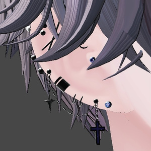 ✟Cross Riot✟　earrings set 19アバター対応 缩略图 3