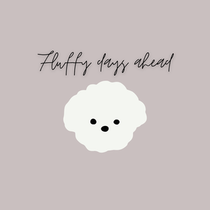 Fluffy White Pup's Everyday Moments – Sticker Set (10 PNGs)