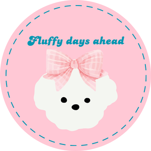 Fluffy White Pup's Everyday Moments – Sticker Set (10 PNGs)