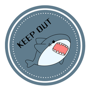 Shark Warning Stickers - Danger Series