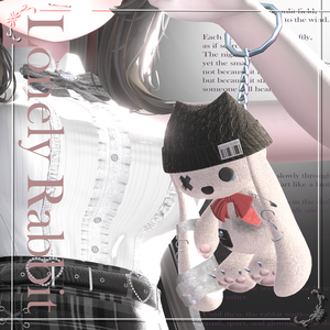 3Dぬいぐるみアクセサリー『Lonely Rabbit』