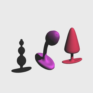 大人の玩具：アナルプラグ3個セット