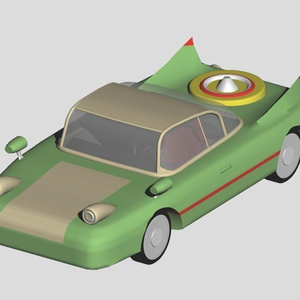 Showa Retro: 1950s-style nuclear-powered car