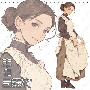 【113】キャラ素材_貴族の使用人っぽい女性