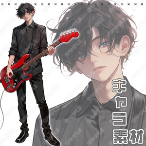 【127】キャラ素材_バンドメンバーっぽい男性