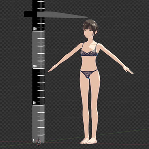 【無料3D】身長計 for Blender 缩略图 2