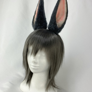 うさぎの耳カチューシャ（ブラックグレー）