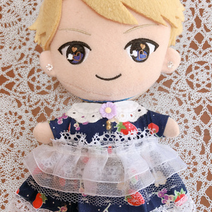 ぬい服 フリルたっぷり紺
