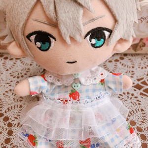 ぬい服 ふりふりワンピ水色