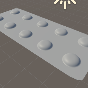 【VRC想定】錠剤(シート)【3D素材】