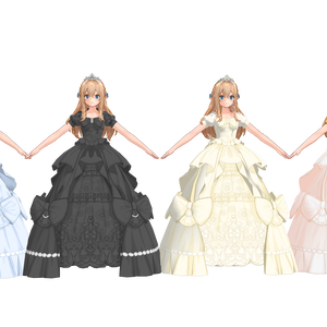 索米四色婚纱Suomi Wedding Dress 【 MMD Model DL】