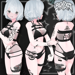 BECKENZI ゴス水着 /Goth Swimsuit 🖤[13+アバタ/Avatars] 缩略图 2