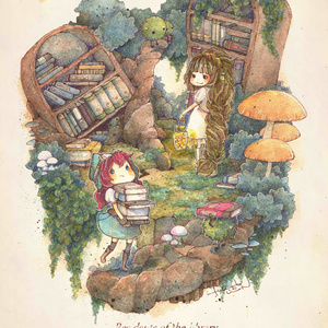 Postcard【書庫の住人】