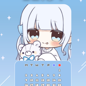 6月 Vtuberカレンダー素材