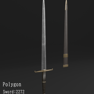 ロングソード（FBX / テクスチャ付き）