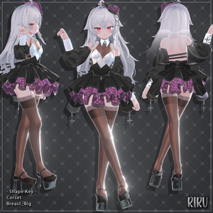 【5着の衣装】 🎉50% セール中🎉Riru Clothing Full Pack 【VRChat想定】 缩略图 3