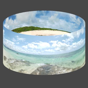 Panoramic image of the seaside