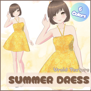 [Vroid]Summer dress 6 colors set