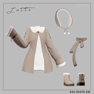 【VRC】 Latte clothes (9 Avatars 対応)