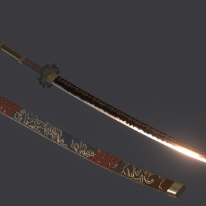 【3Dmodel】大刀 牙猟丸 【両手持ちギミック付】/GreatSword Garyo-maru 缩略图 3