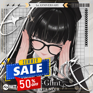 1st-Glint -Black-Rimmed Glasses-