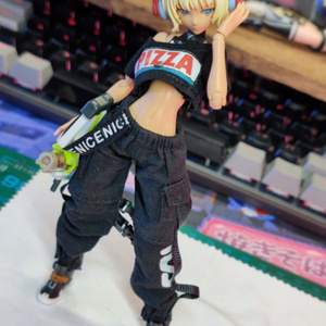 みけねこ様　在庫整理　ドール服　まとめ　ハンドメイド　着せ替え服 ATK.COS】d129 黒 ピンク 猫耳帽子 着せ替え 人形 ぬいぐるみ 服