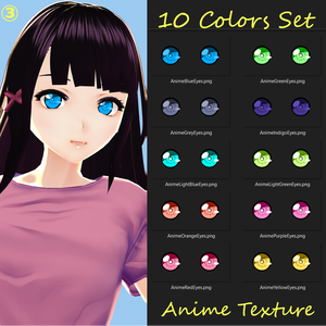 【無料】瞳テクスチャ10種類セット VROID Irises Eyeballs Texture Set