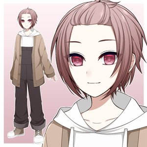 私服の青年【表情差分10種＋シルエット2種】
