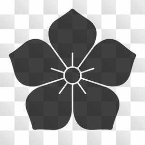 桔梗 (ききょう) 日本の実用家紋 ZIP (AI, PNG, PSD)