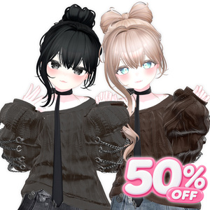 🏖️GOOD BYE SUMMER 50% SALE 【 13 アバター対応】 DereDere Ribbon Bun🎀 [UPDATE]