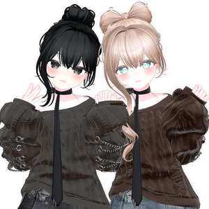 【 13 アバター対応】 DereDere Ribbon Bun🎀 [UPDATE]