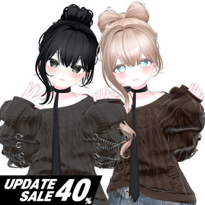 ⬪UPDATE SALE 30% OFF⬪【10 ⊳ 7 アバター対応】 DereDere Ribbon Bun🎀 [UPDATE]