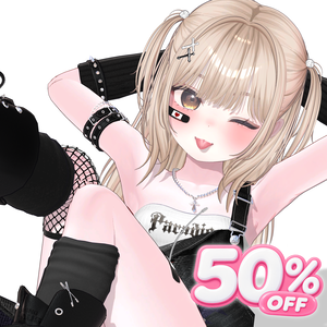 🏖️GOOD BYE SUMMER 50% SALE 【13アバター対応】Half-up Goth Twin💀