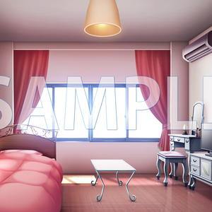 【背景素材】女の子の部屋（6175_bg08）【時間差分あり】