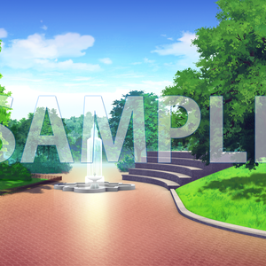 【背景素材】公園（6199_bg10）【時間差分あり】