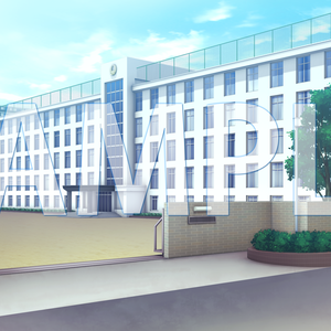 【背景素材】学園　外観（1385_bg04）【時間差分あり】