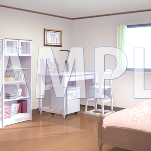【背景素材】女の子の部屋（1385_bg14）【時間差分あり】
