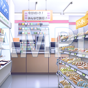 【背景素材】お店（コンビニ、ファーストフード、ゲームセンター）（1385_bg23_24_25）