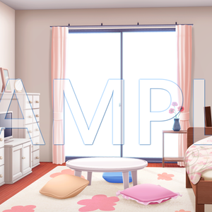 【背景素材】女の子の部屋B（6014_bg21）【時間差分あり】