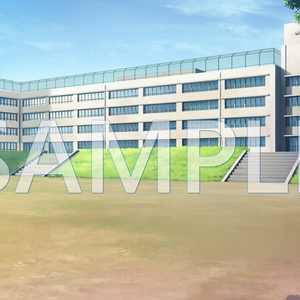 【背景素材】学園　グラウンド（6045_bg09）【時間差分あり】