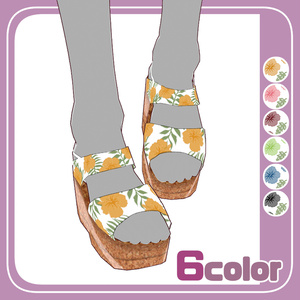 【無料あり】花柄サンダル【6color】