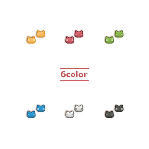 【6color】猫ピアス