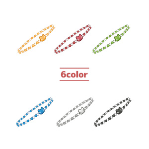 【6color】猫ビーズブレス