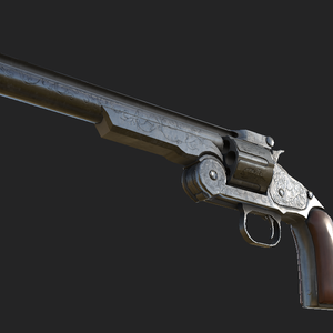 【3Dモデル】Smith & Wesson Model No.3 American THE WYATT EARP .44