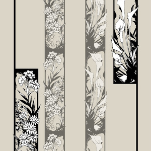 手描き飾り枠『草木花』