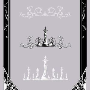 手描き飾り枠『西洋将棋』