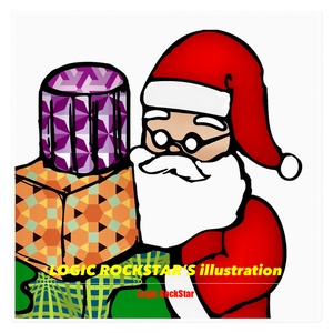 Logic RockStar  illustration Santa ステッカー